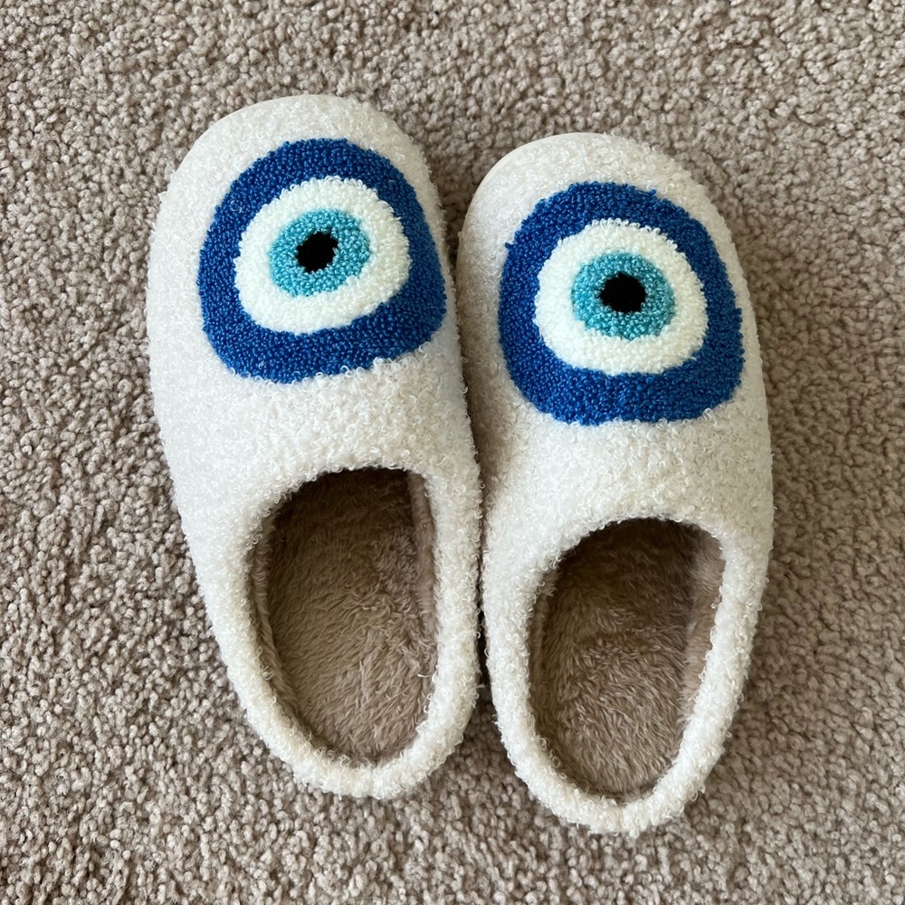 Evil eye slippers size 5-6